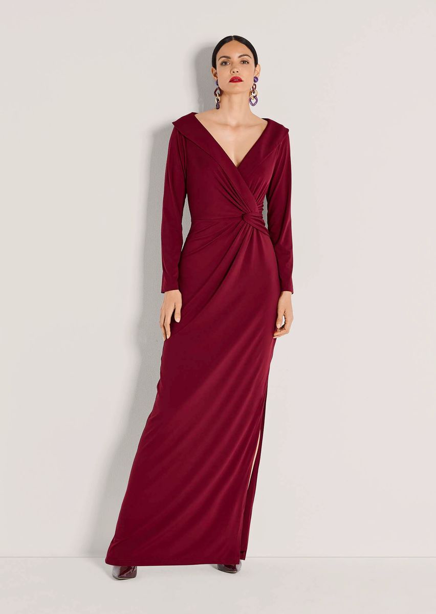 Elegantes Abendkleid mit Wickel-Detail