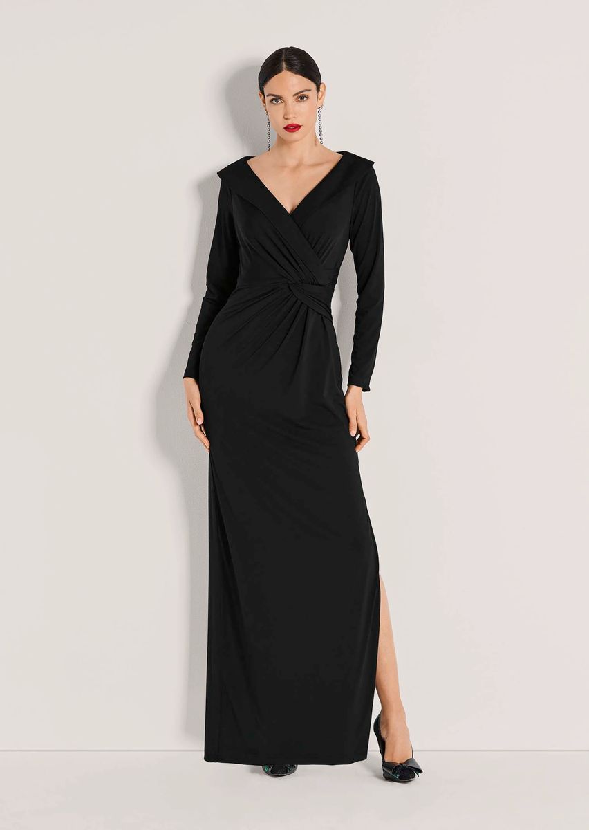 Elegantes Maxikleid in Wickeloptik