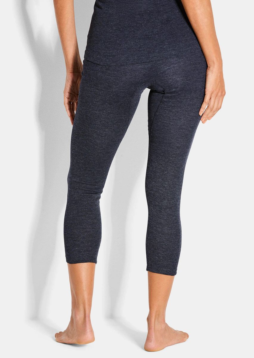 Weiche Thermo-3/4-Leggings in Melange-Optik