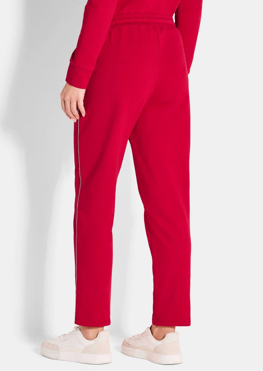 Gerade Jerseyhose mit Glitzer-Akzenten