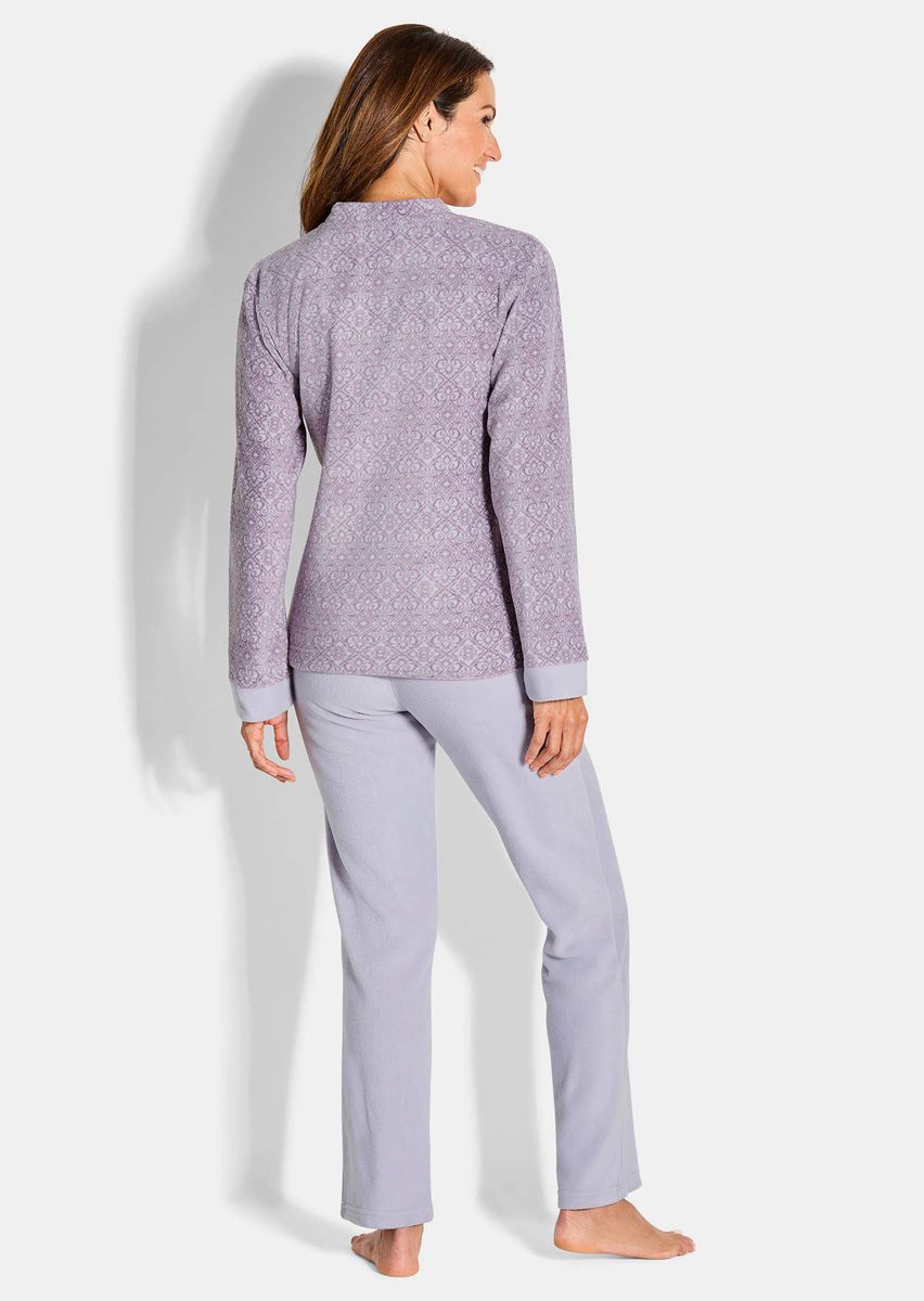 Fleece-Hausanzug mit Ornament-Muster
