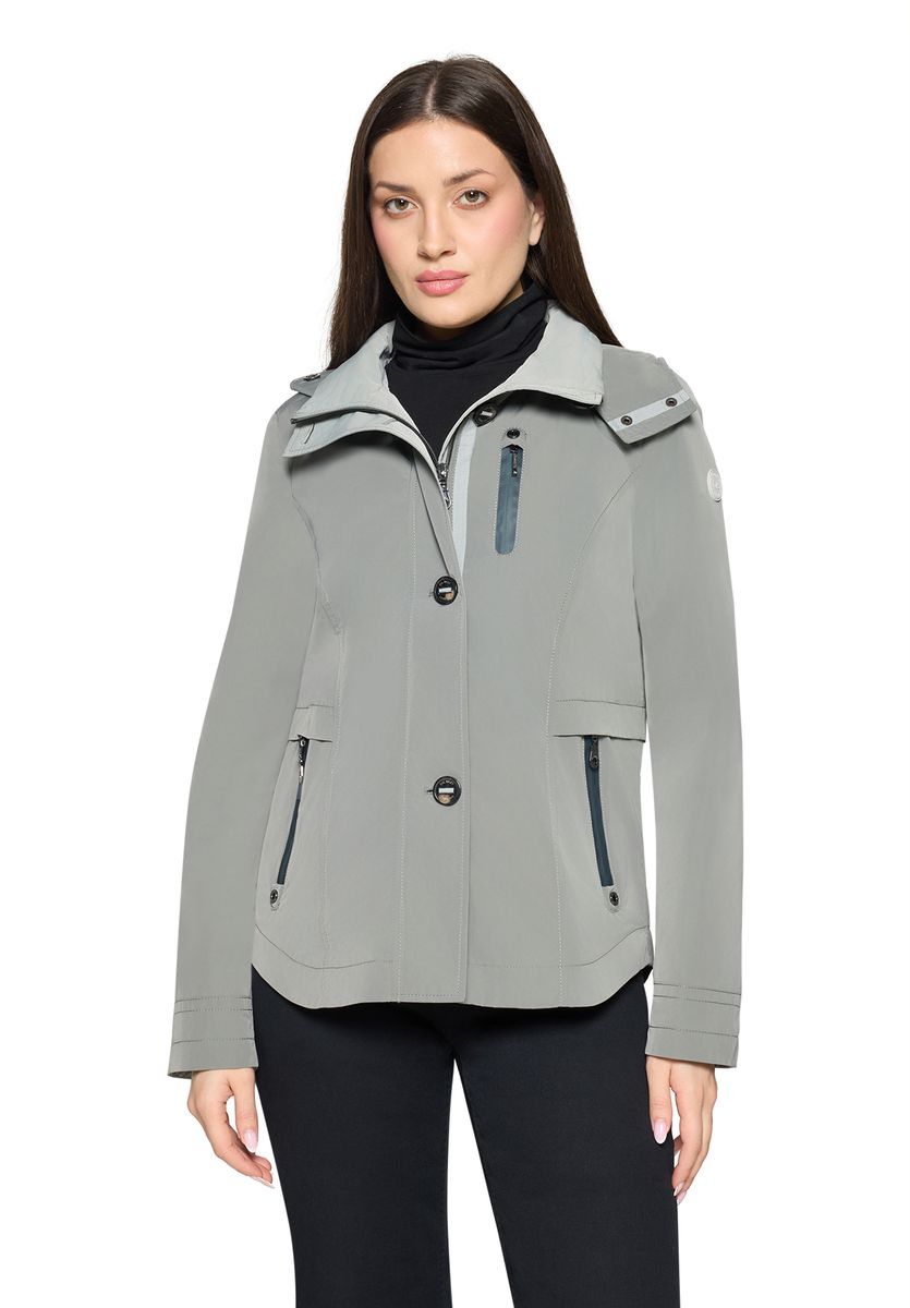 Sportliche Taillierte Sommerjacke mit Kapuze