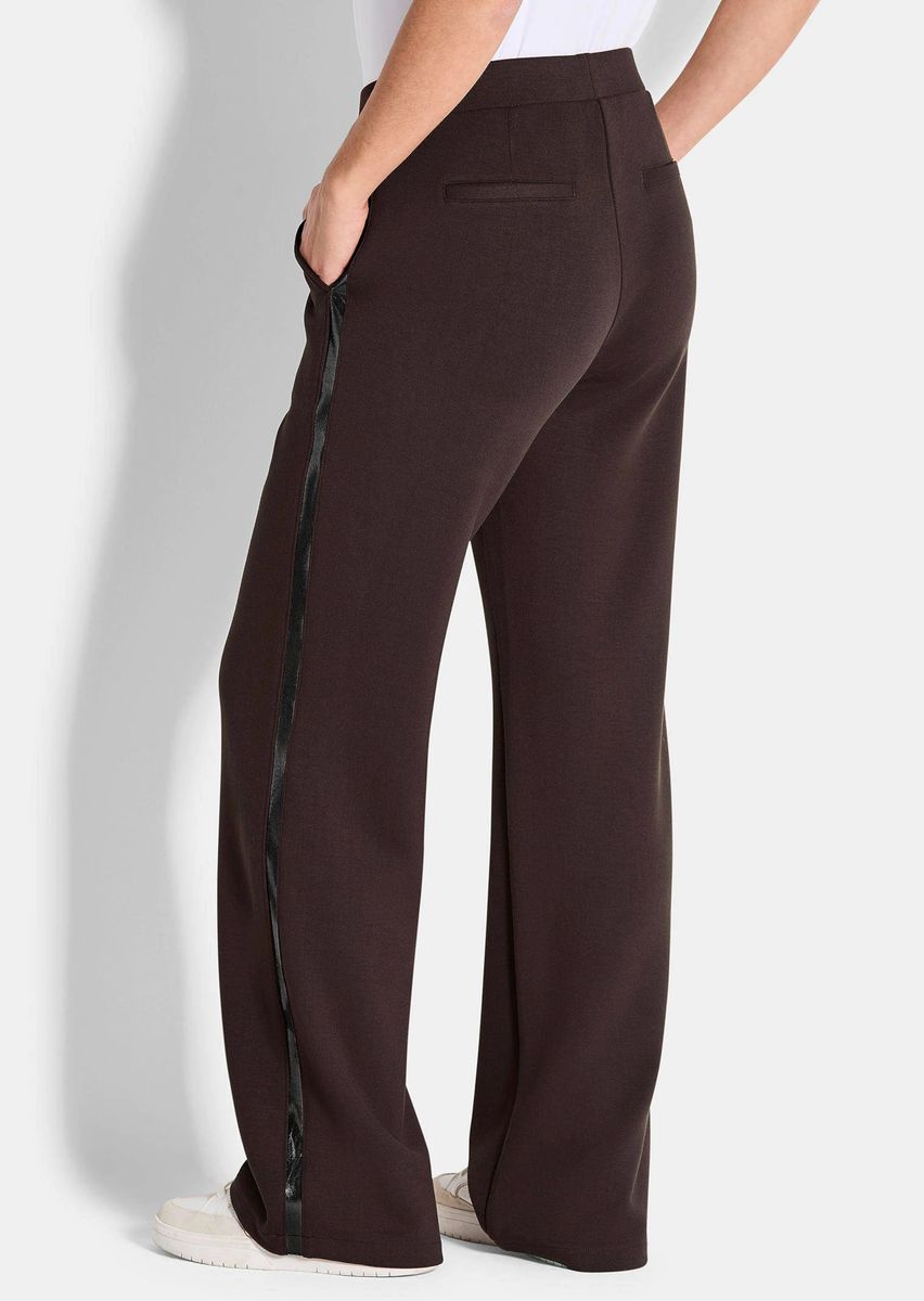 Weite Jerseyhose mit Galonstreifen