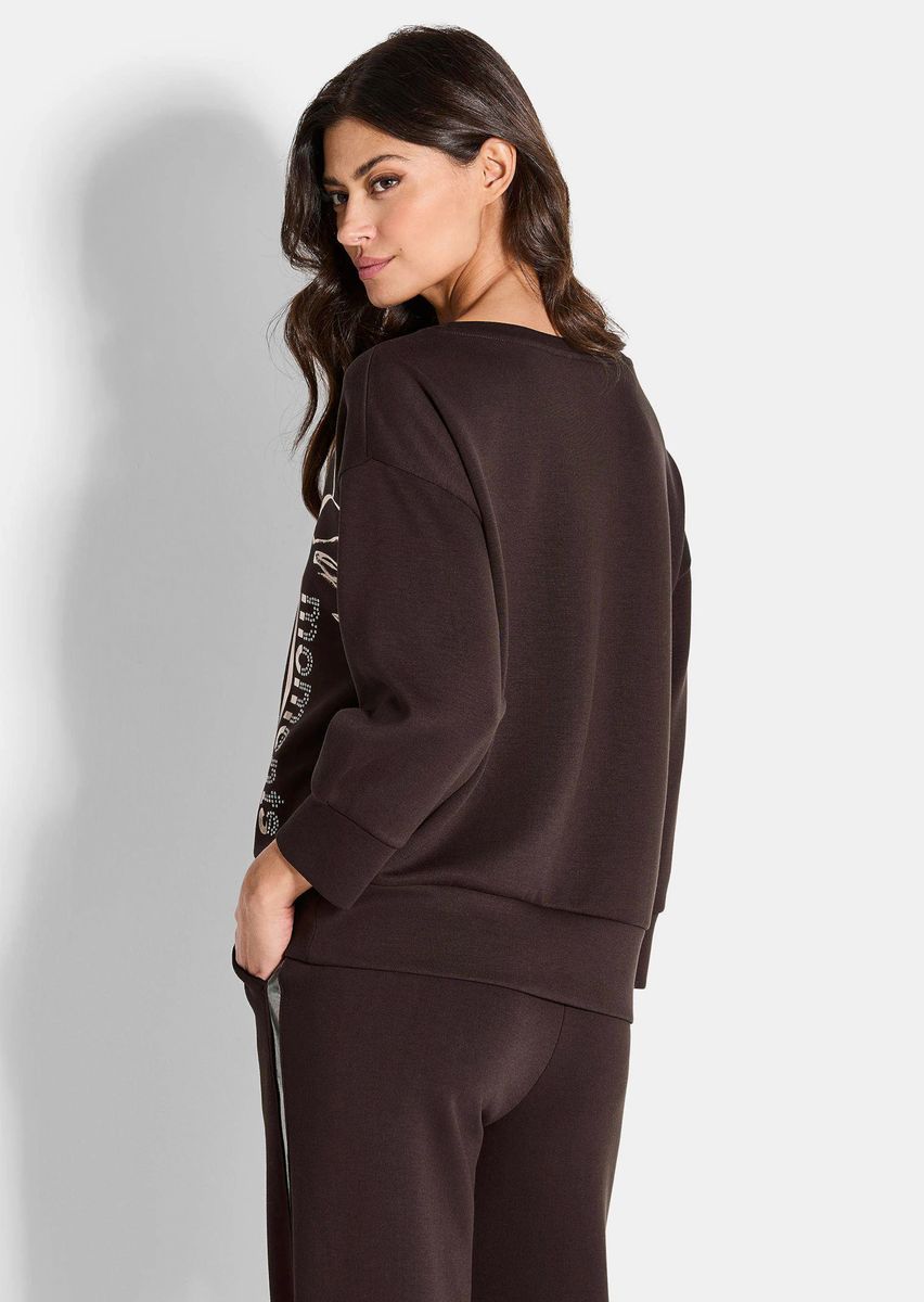 Verzierter Pullover mit Blumengrafik
