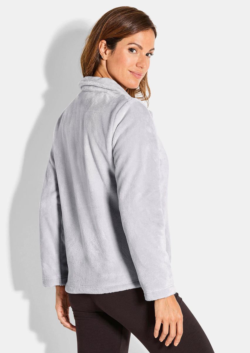 Weiche Fleecejacke mit Knopfleiste