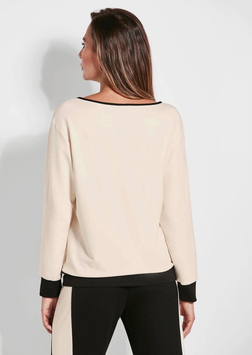 Sweatshirt mit Kontrastdetails und Rundhalsausschnitt