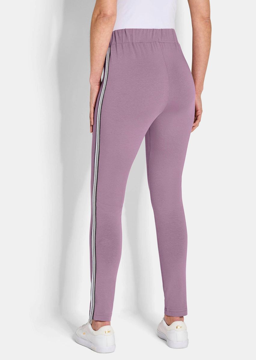 Schmal geschnittene Leggings mit Galonstreifen