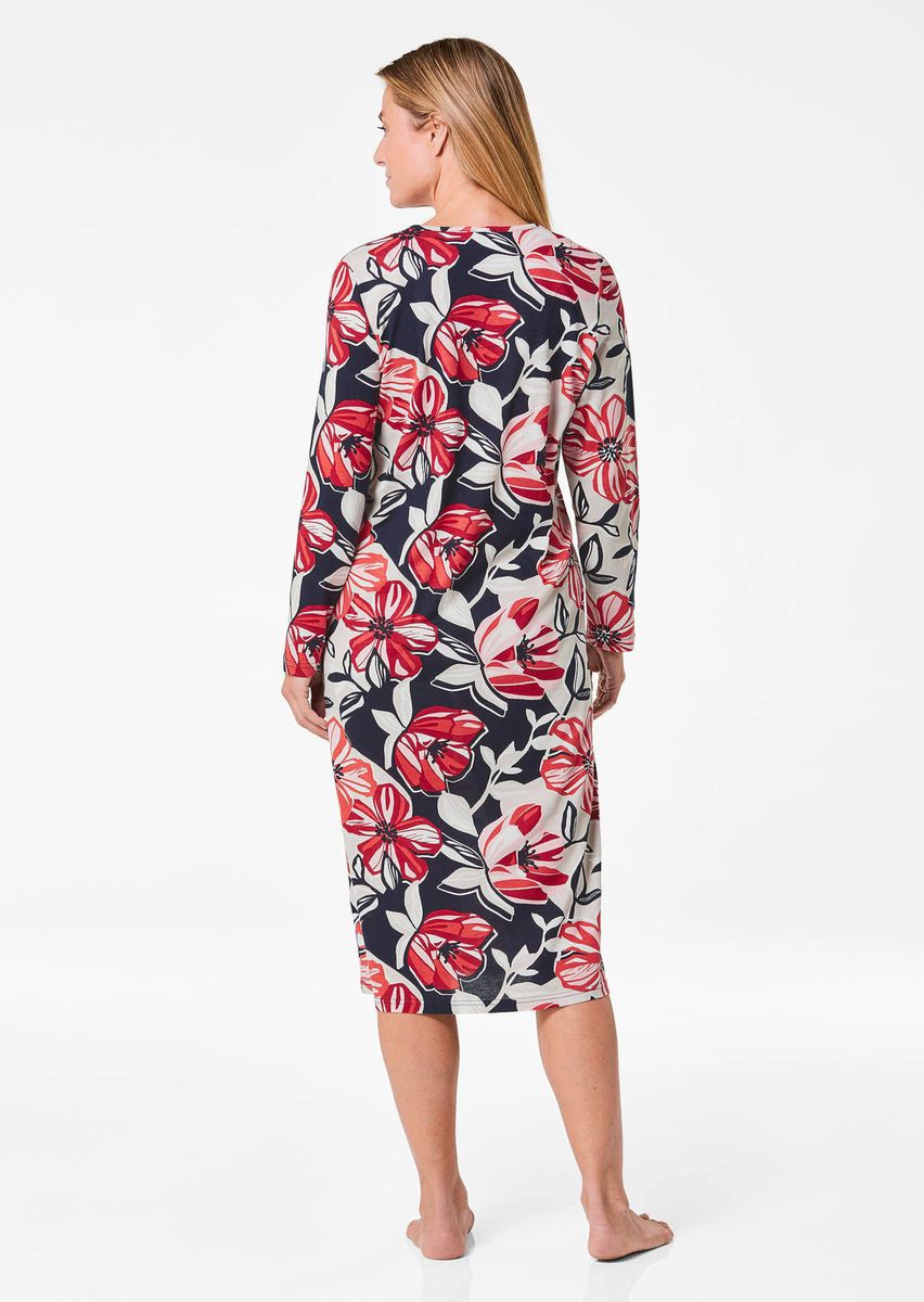 Jersey-Nachthemd mit floralem Print
