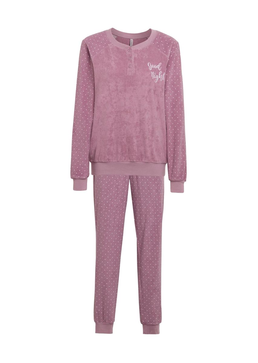 Polka-Dot-Frottee-Pyjama-Set