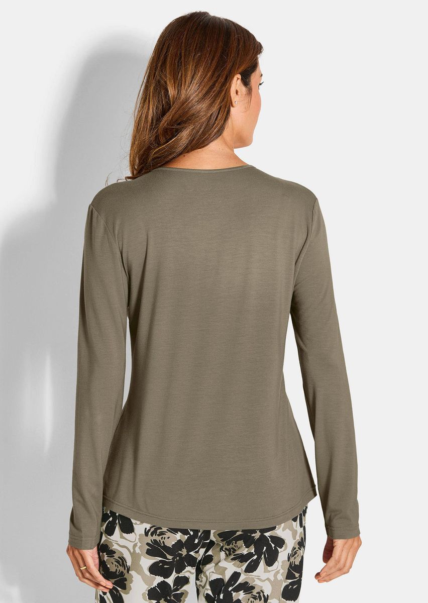 Elegantes langärmeliges Jersey-Oberteil