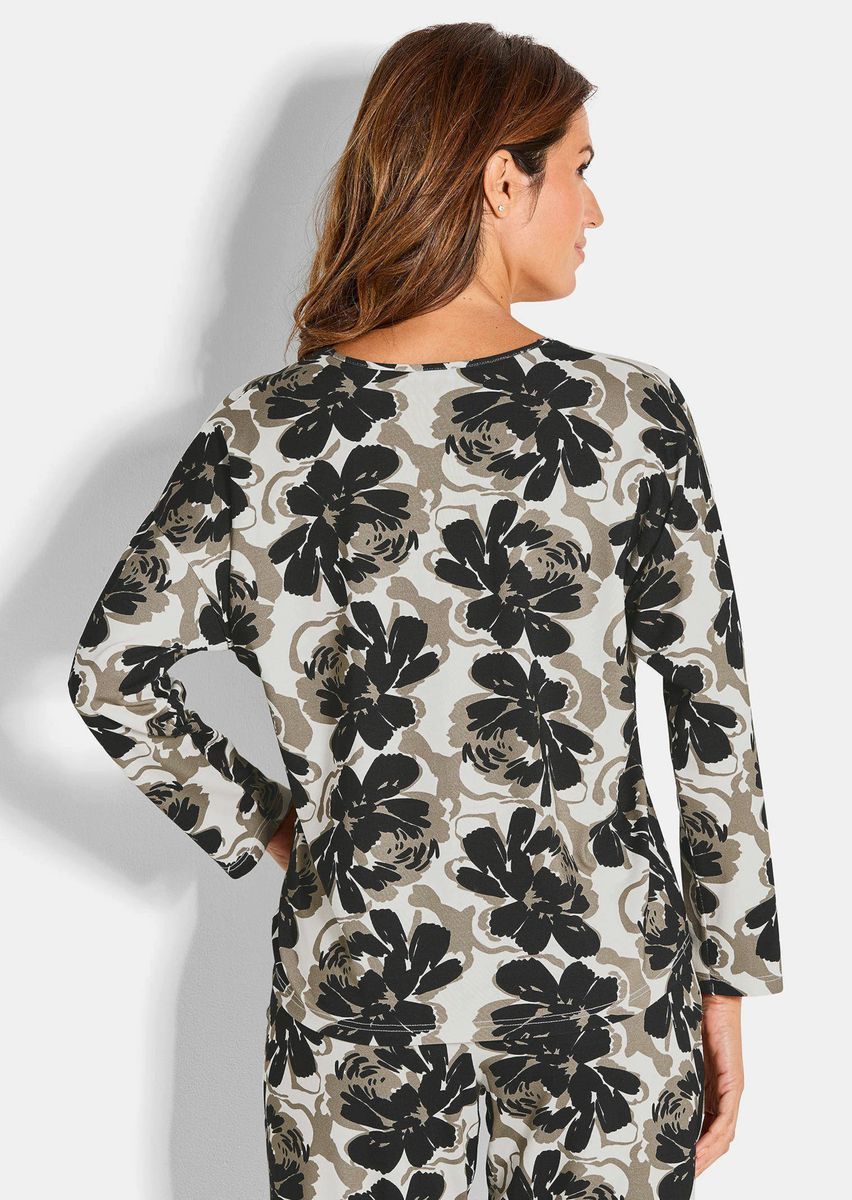 Elegantes Loungewear-Oberteil mit Blumenmuster