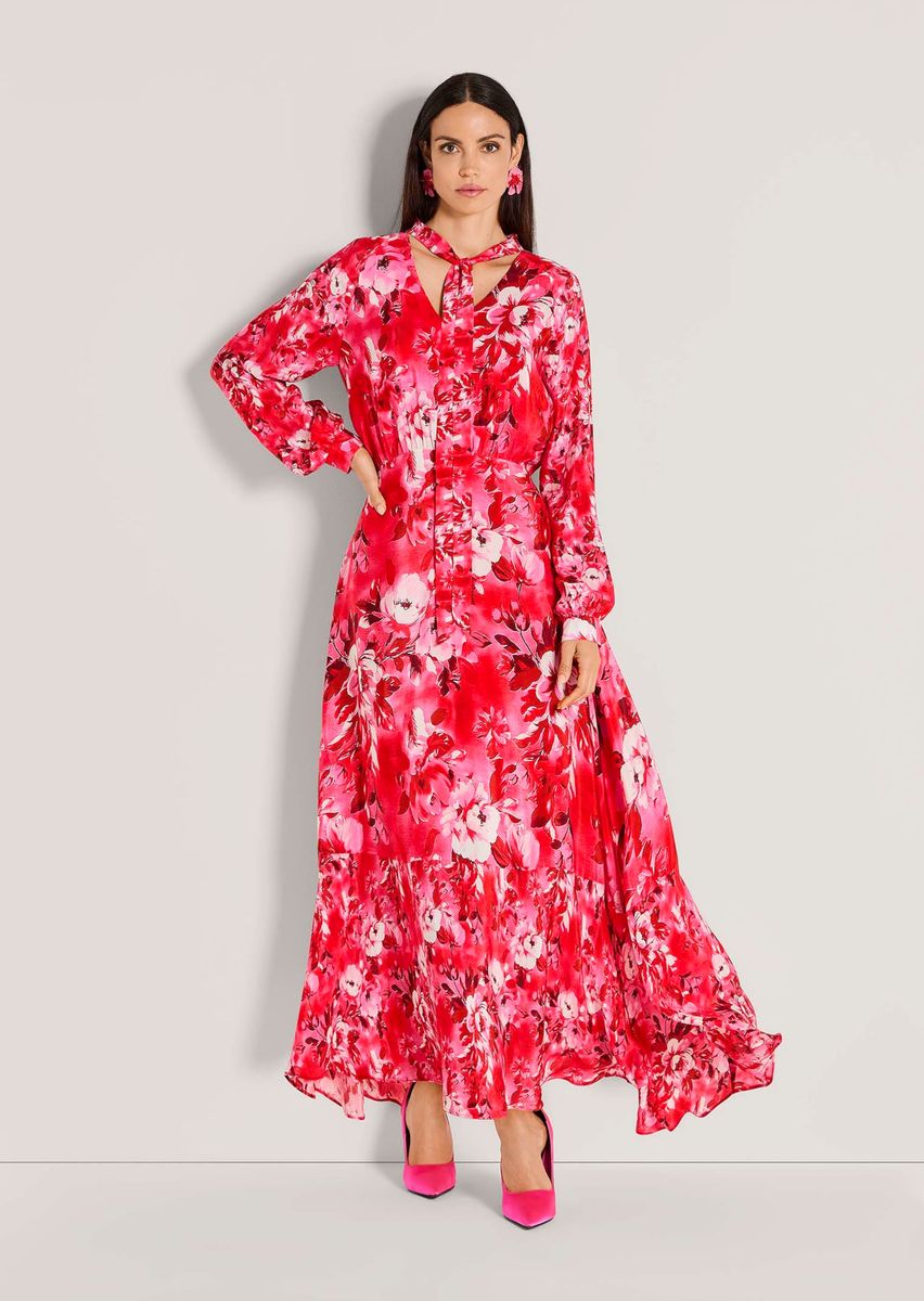 Maxikleid mit leuchtendem Blumenprint