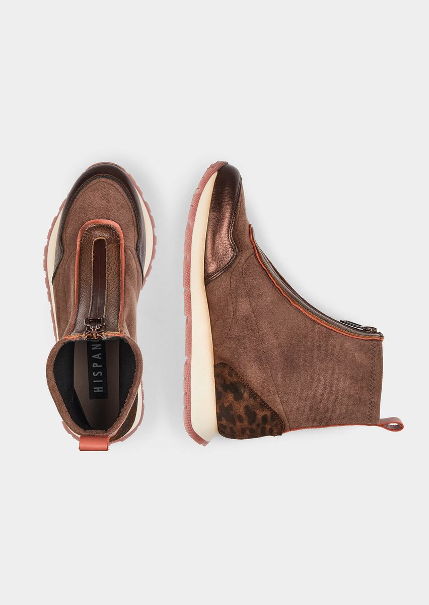 Sportliche Stiefeletten mit Front-Reißverschluss