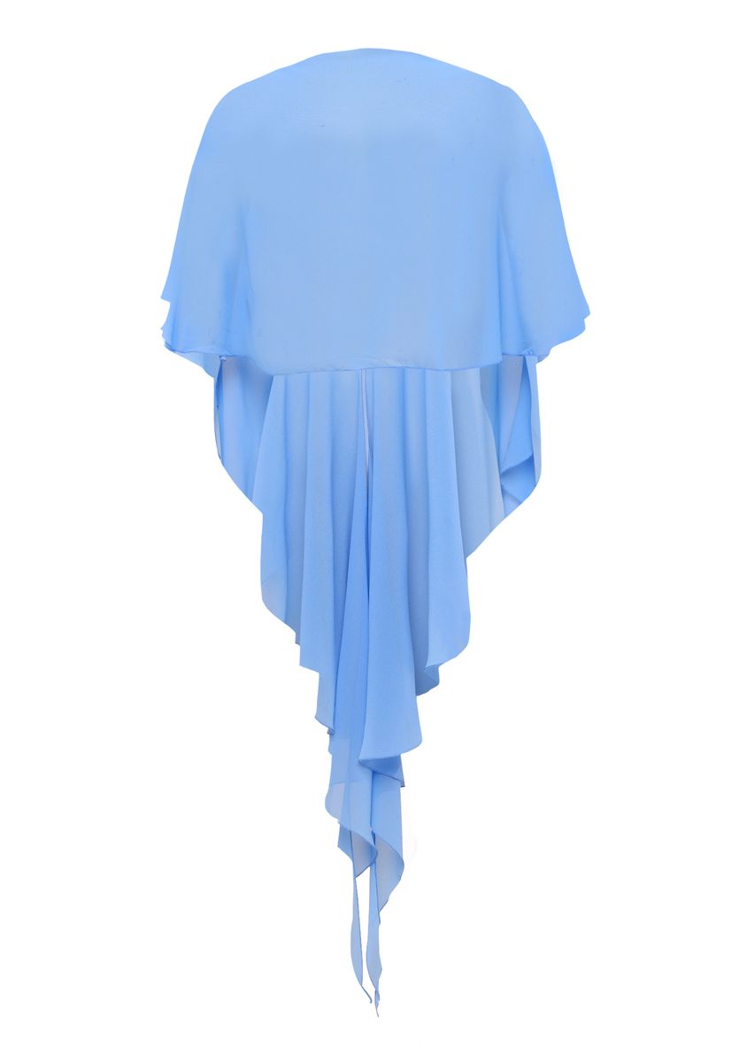 Elegante Chiffon-Stola mit Volant
