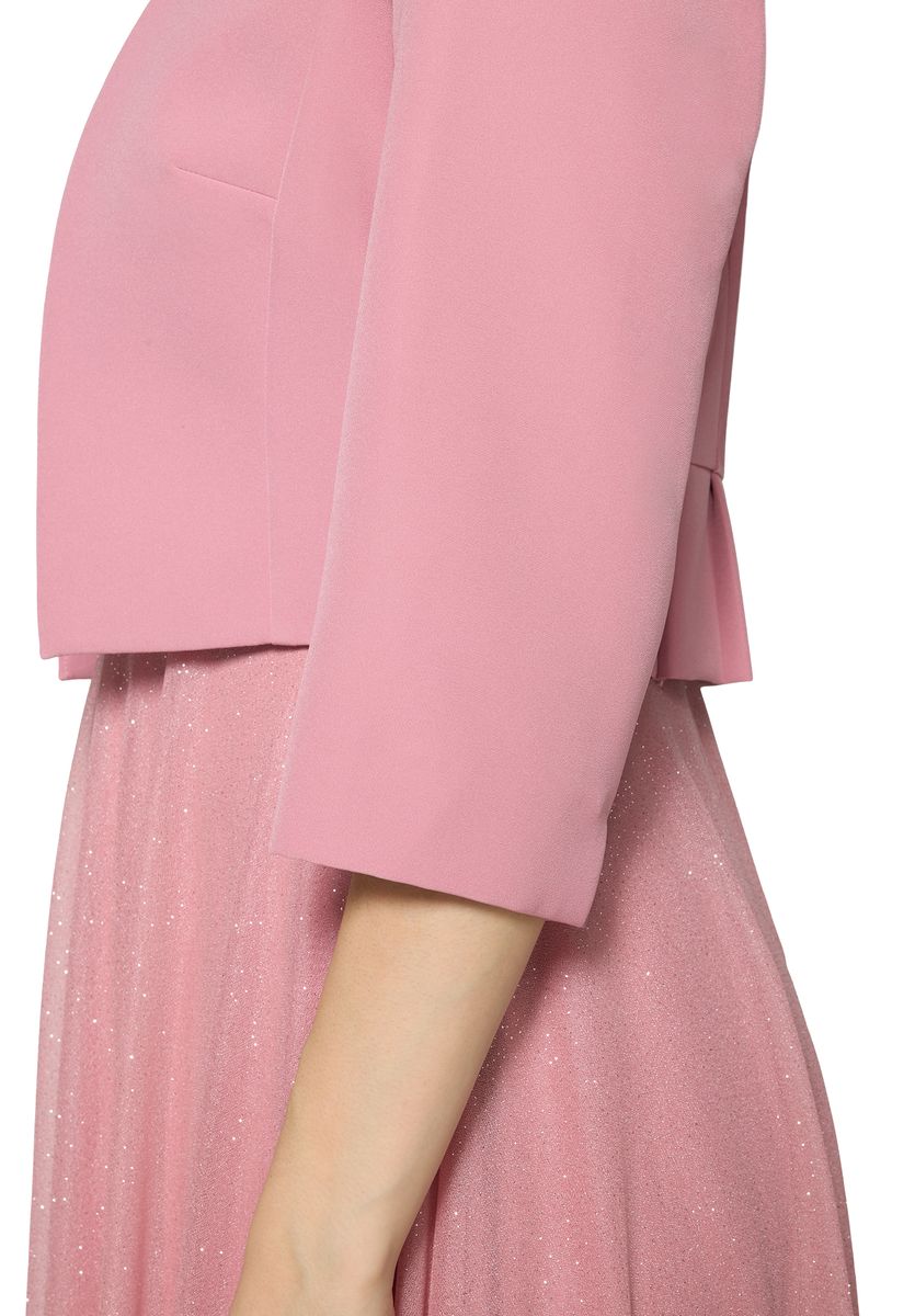 Elegantes Satin-Bolero mit Ärmelschlitzen
