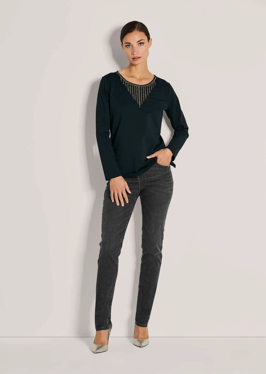 Sweatshirt mit edlem Strass-Dekor