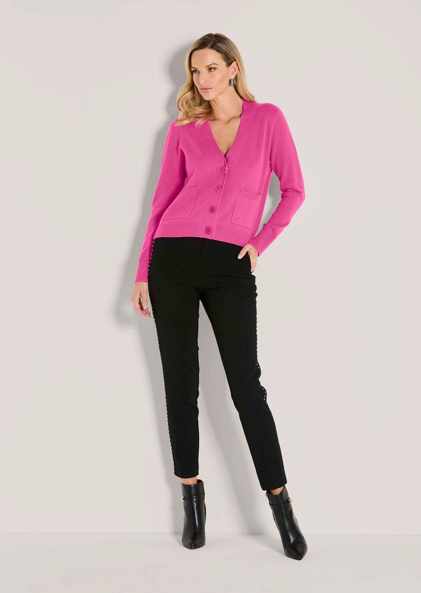 Weicher Cashmere-Cardigan mit V-Ausschnitt
