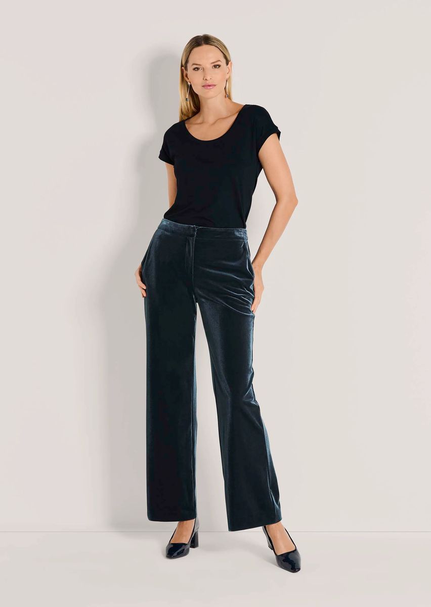 Elegante Weite Samthose