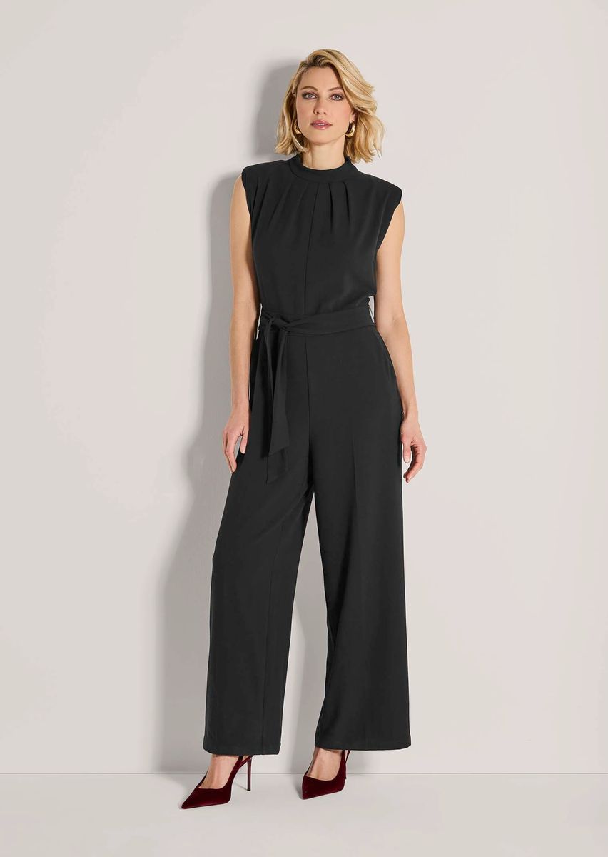 Eleganter ärmelloser Jumpsuit mit weitem Bein