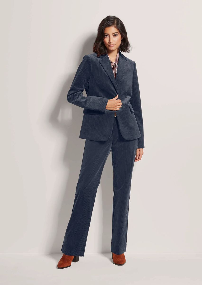 Klassischer Einreihiger Cord-Blazer