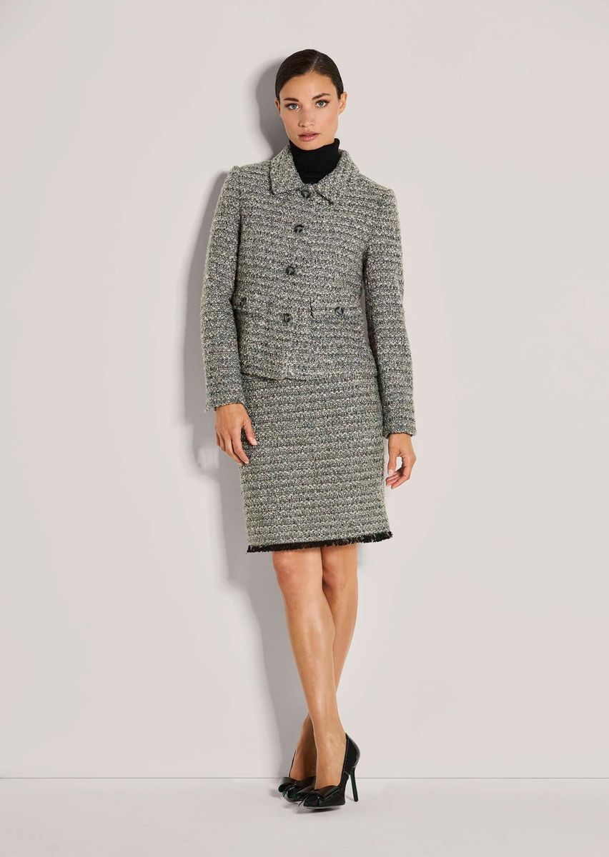 Eleganter Tweed-Blazer in Kurzform