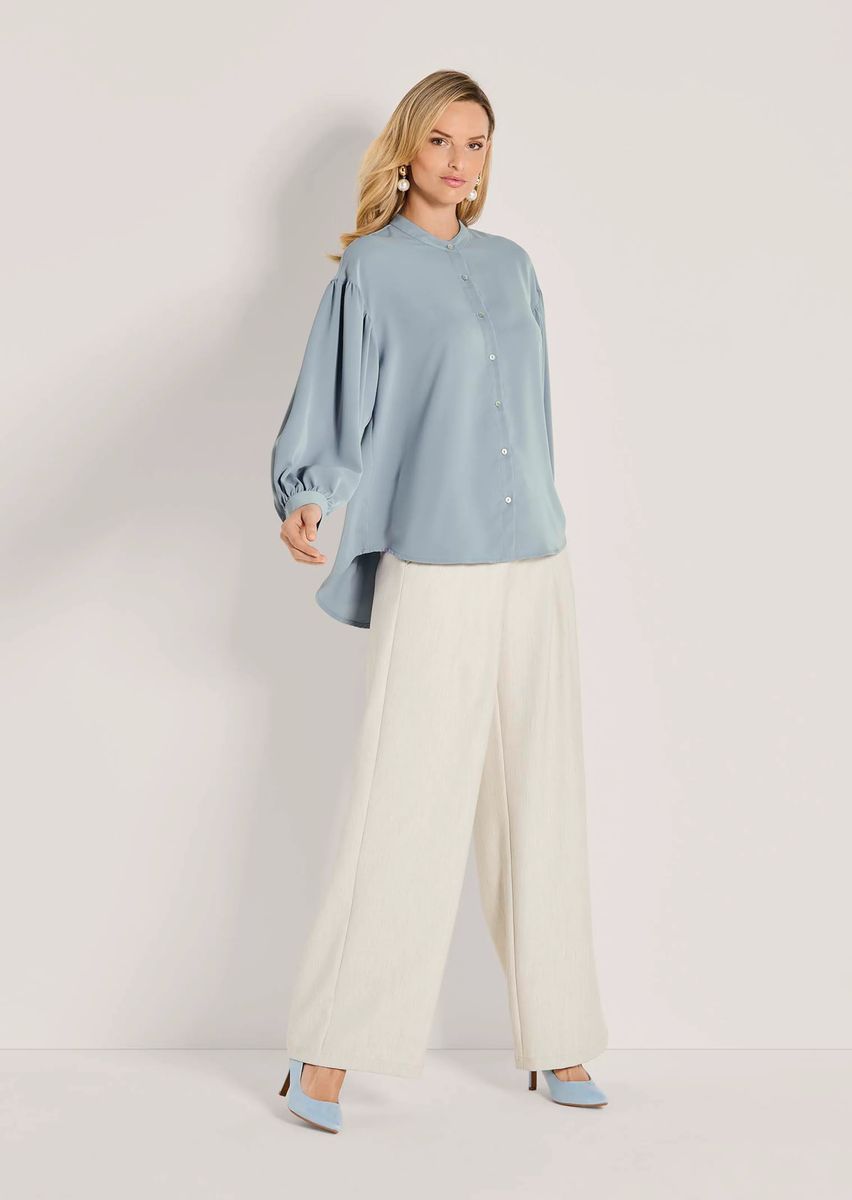 Elegante Stehkragenbluse