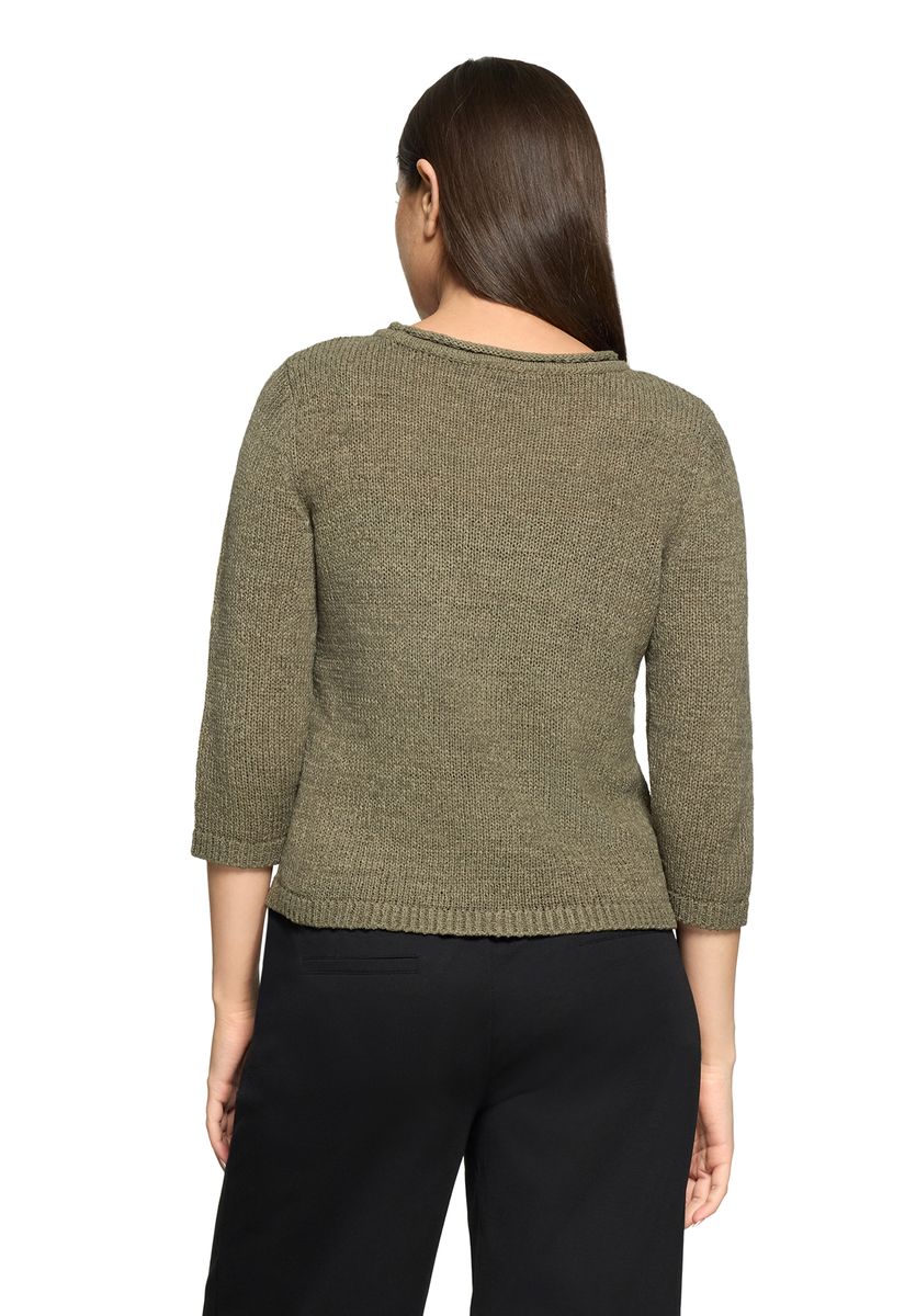 Klassischer Strickpullover mit 3/4-Ärmeln