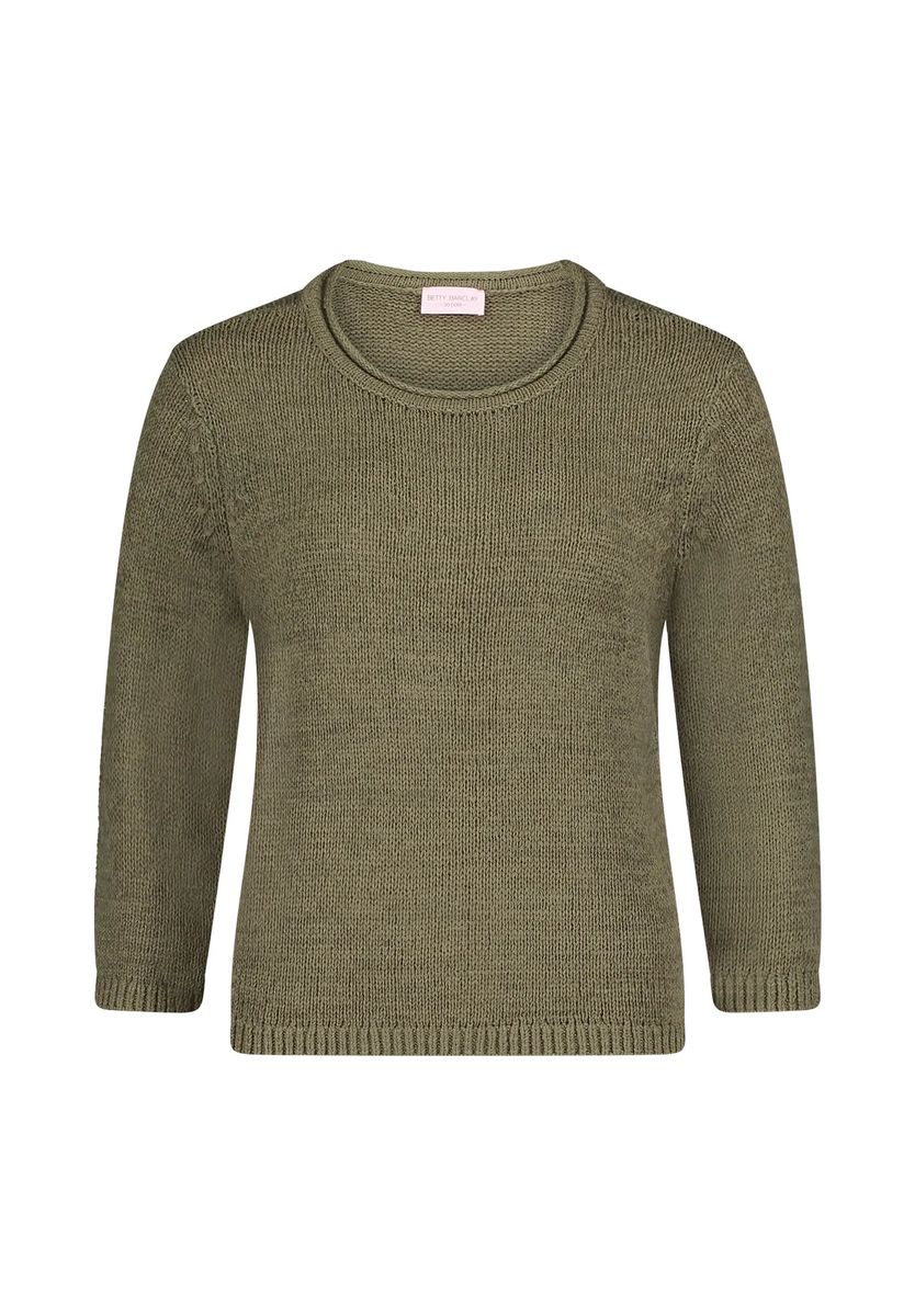 Klassischer Strickpullover mit 3/4-Ärmeln