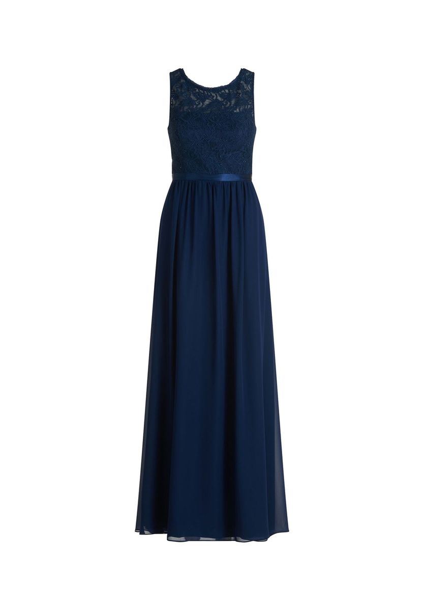 Maxikleid mit Spitze und Chiffon