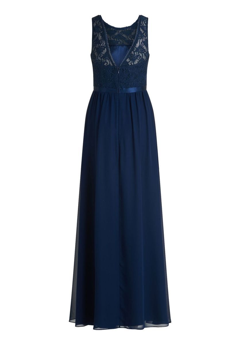 Maxikleid mit Spitze und Chiffon