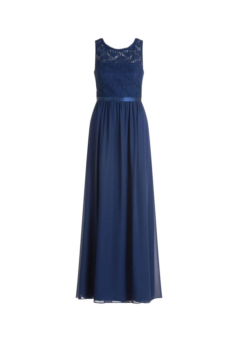 Maxikleid mit Spitze und Chiffon