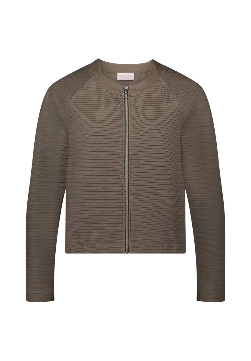 Strukturierte Raglanjacke mit Reißverschluss