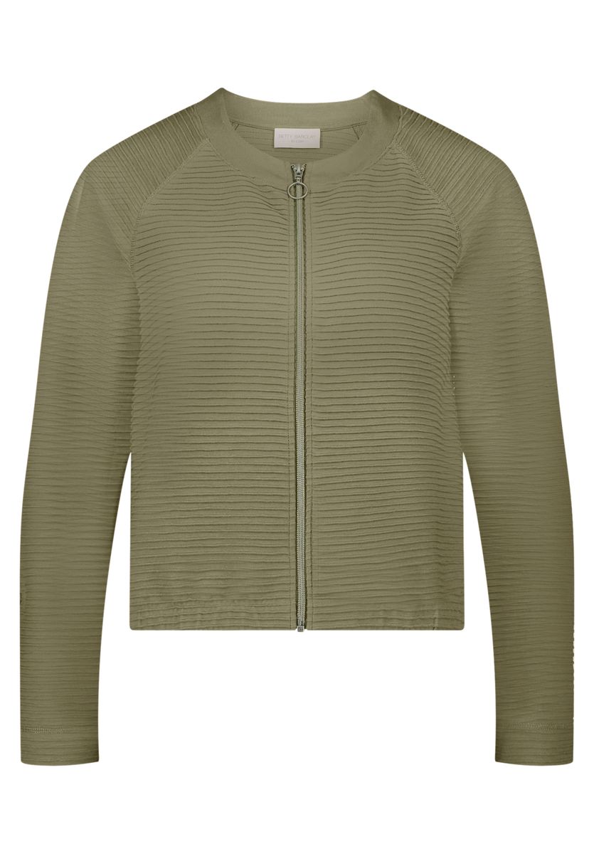 Strukturierte Raglanjacke mit Reißverschluss