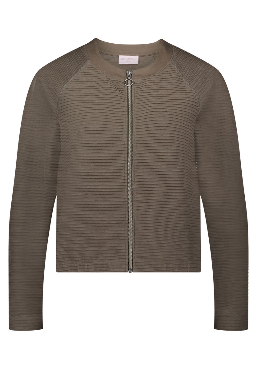 Strukturierte Raglanjacke mit Reißverschluss