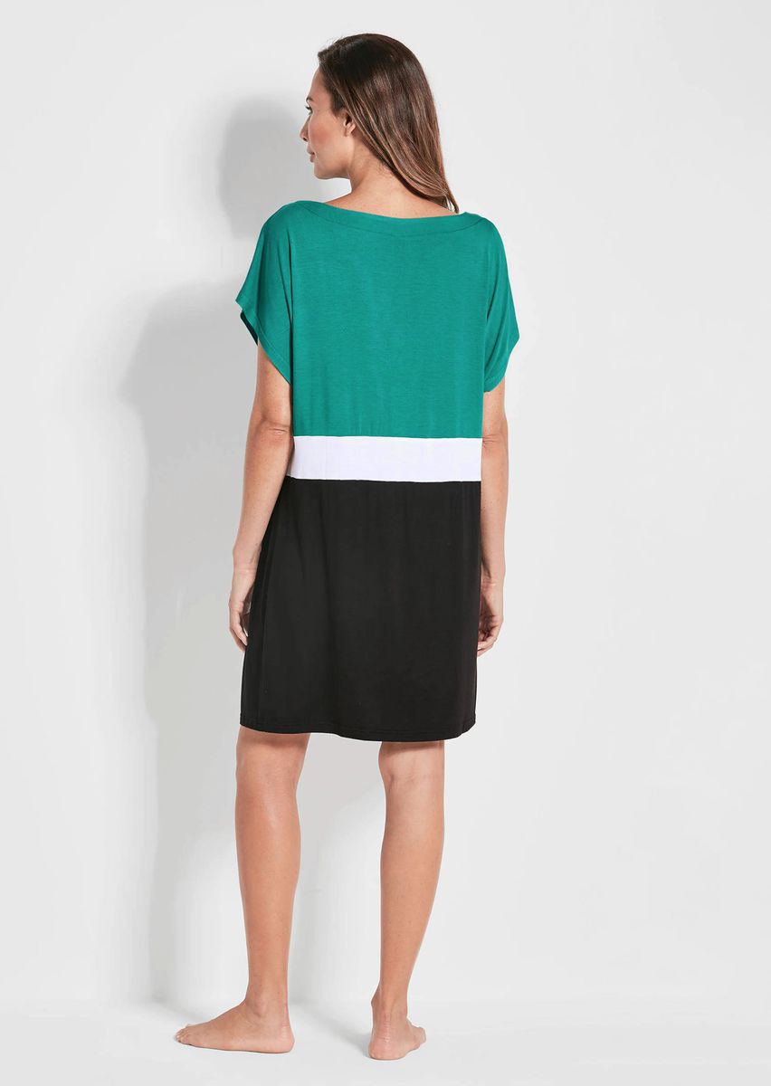 Relaxed T-Shirt-Kleid mit Colour-Blocking