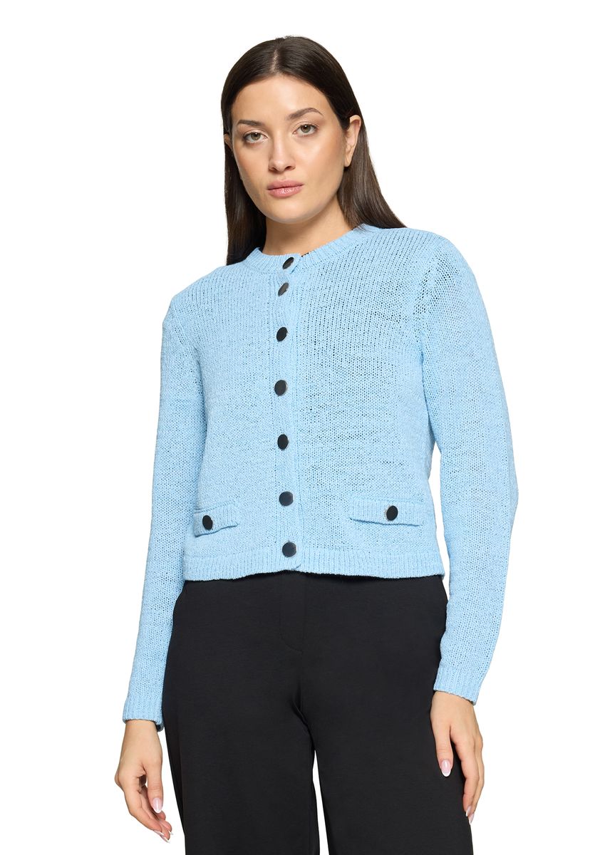Strukturierter Strick-Cardigan mit Knöpfen