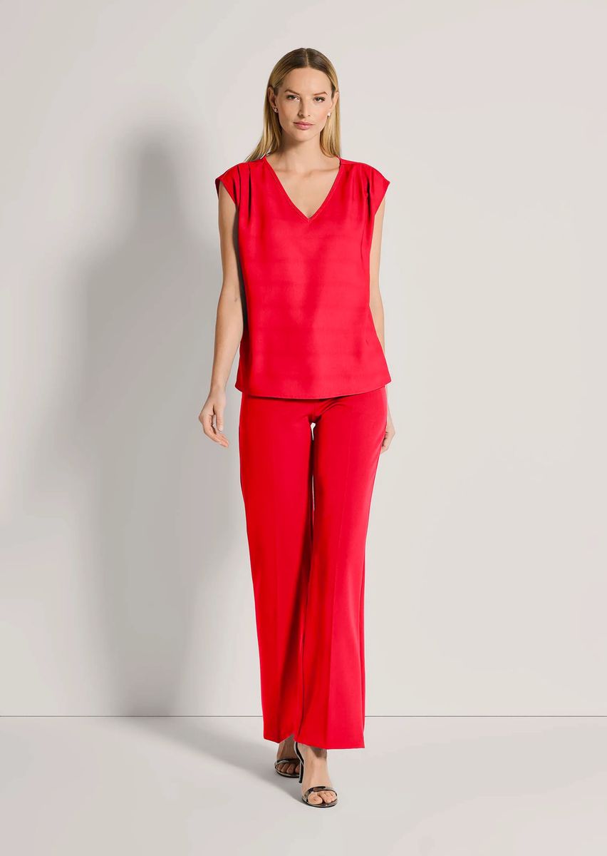Elegante ärmellose V-Ausschnitt-Bluse