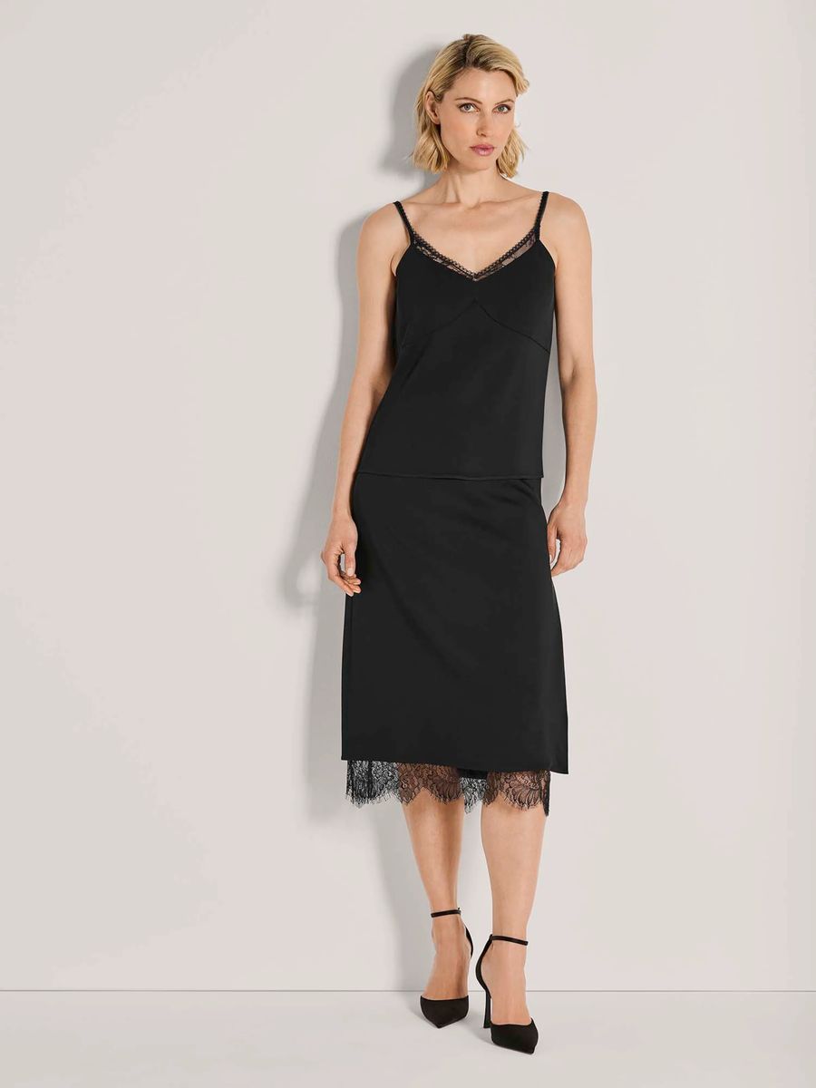 Camisole-Top mit Spitzenbesatz