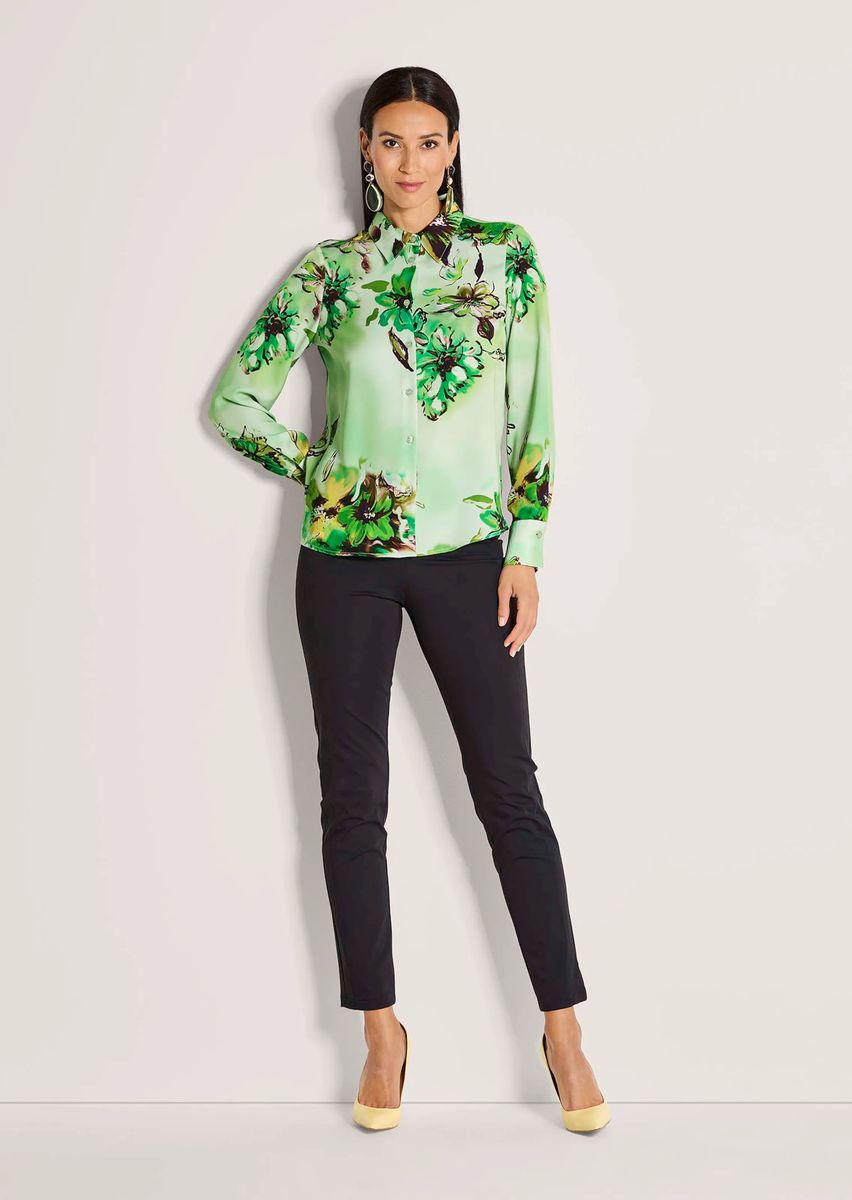 Langarmbluse mit floralem Print