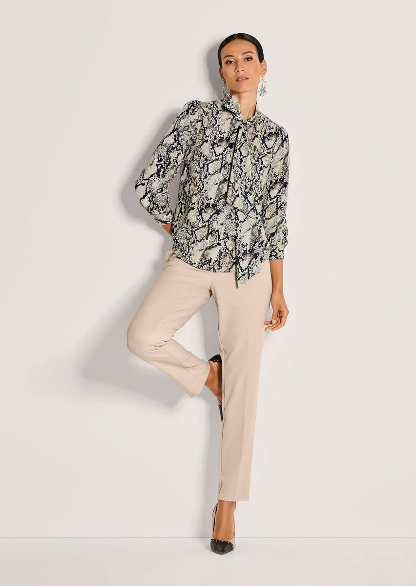 Schluppenbluse mit Animal-Print