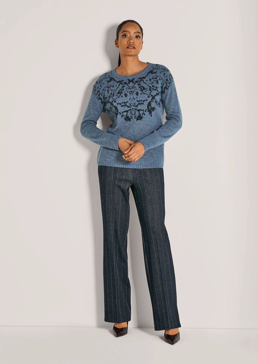 Eleganter Strickpullover mit Jacquard-Muster