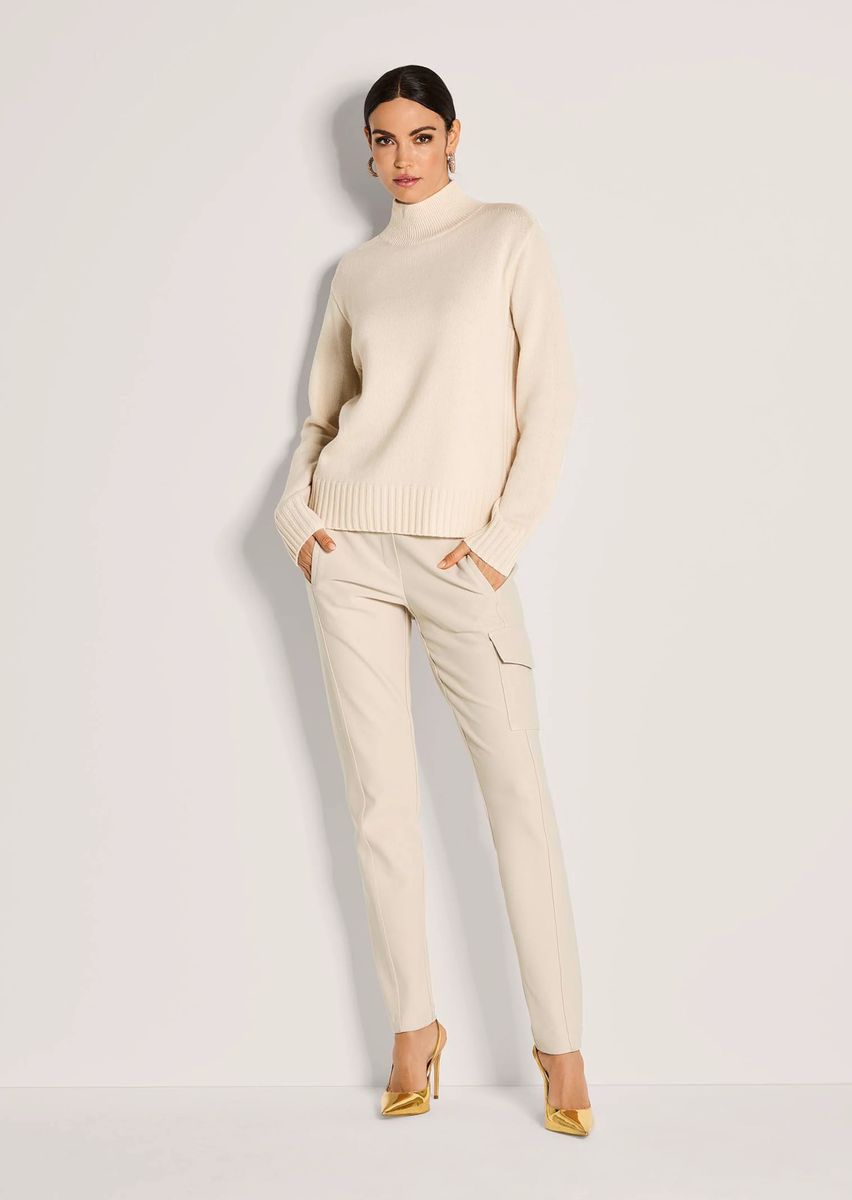 Kaschmir-Mix Pullover mit Stehkragen