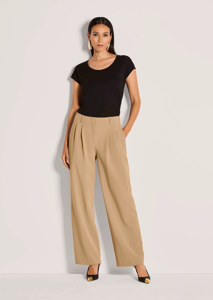 Elegante Weite Bundfaltenhose