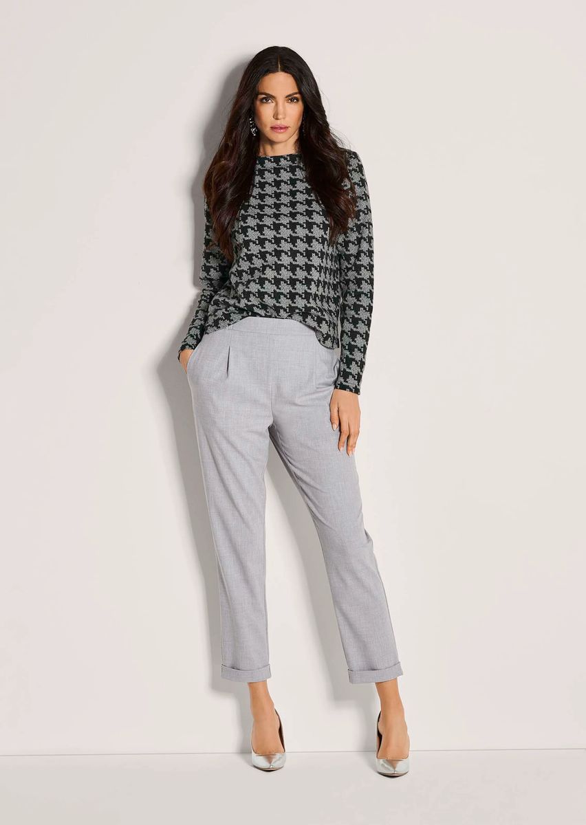 Elegante Schlupfhose mit Bundfalten