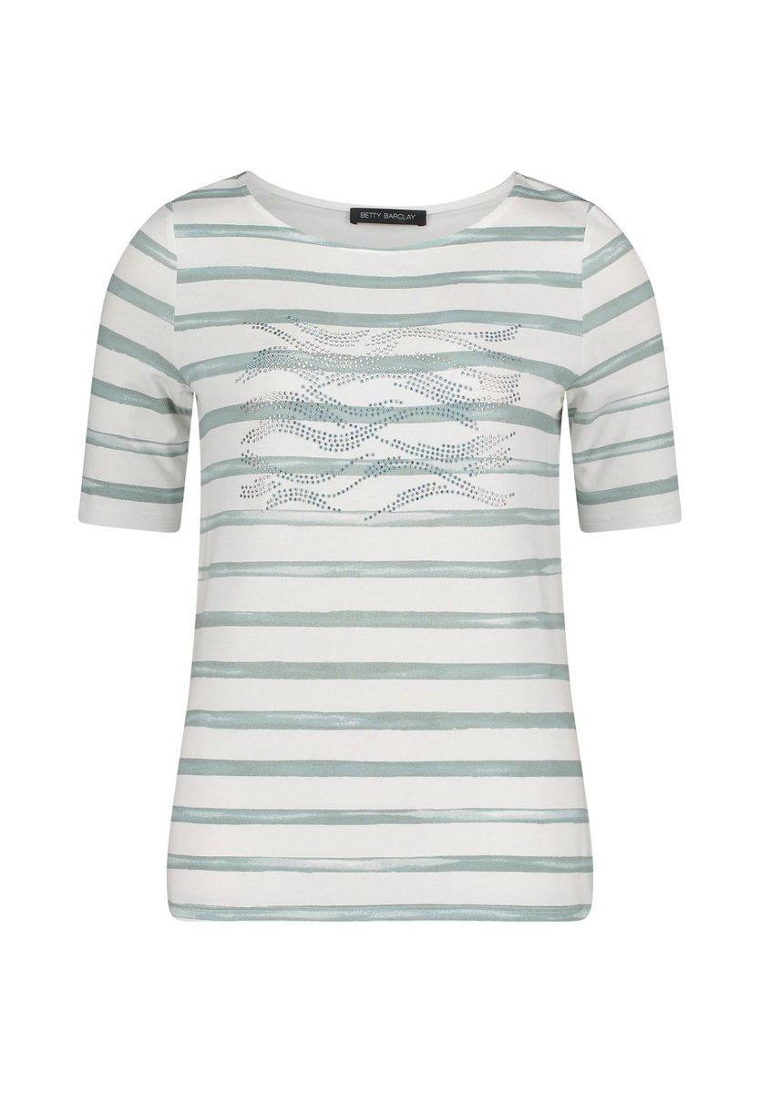 Gestreiftes Shirt mit funkelnden Steinen
