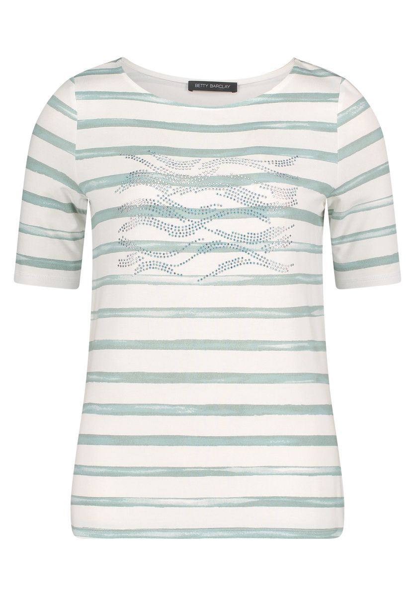 Gestreiftes Shirt mit funkelnden Steinen