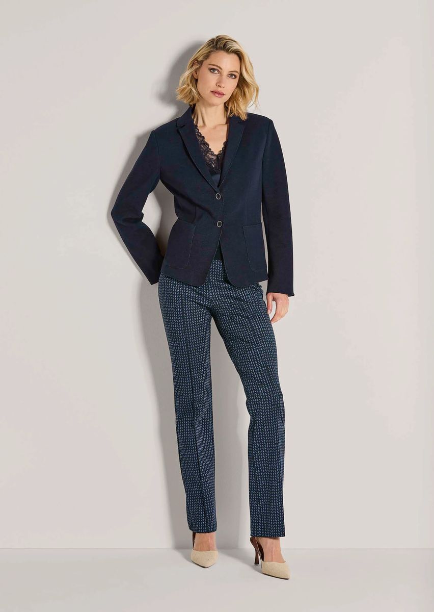 Taillierter Einreiher Jersey-Blazer