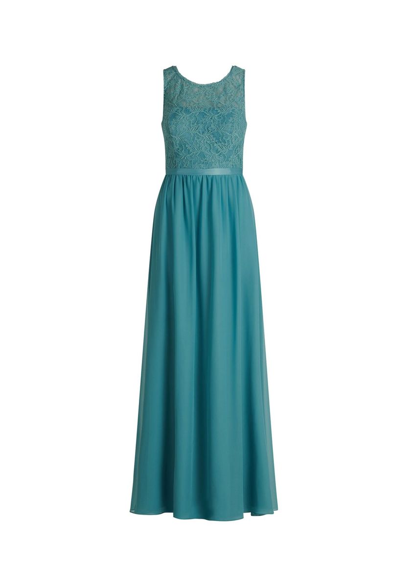 Maxikleid mit Spitze und Chiffon