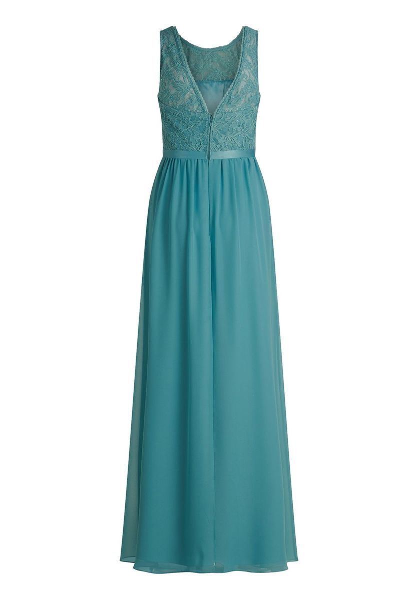 Maxikleid mit Spitze und Chiffon