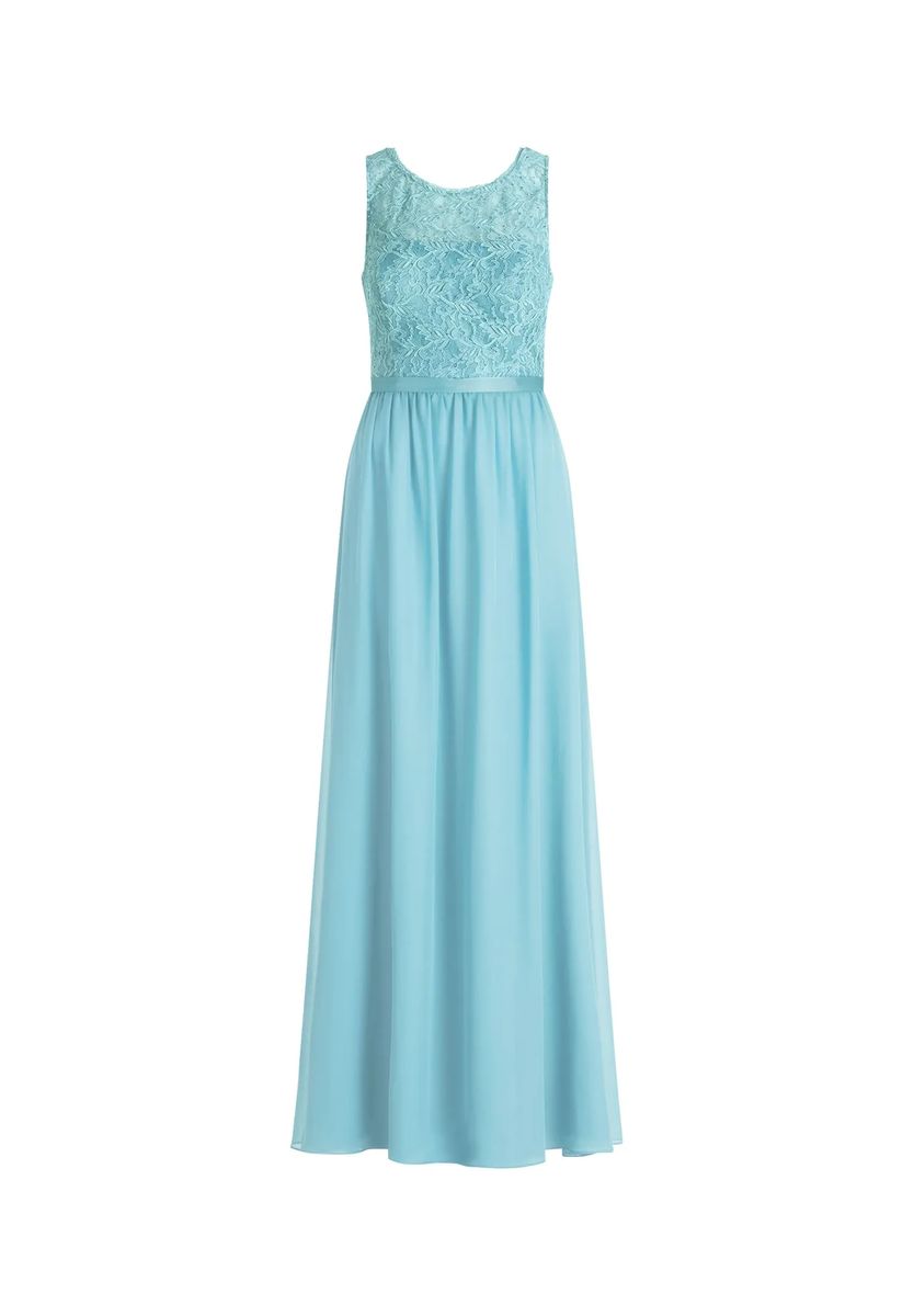 Maxikleid mit Spitze und Chiffon